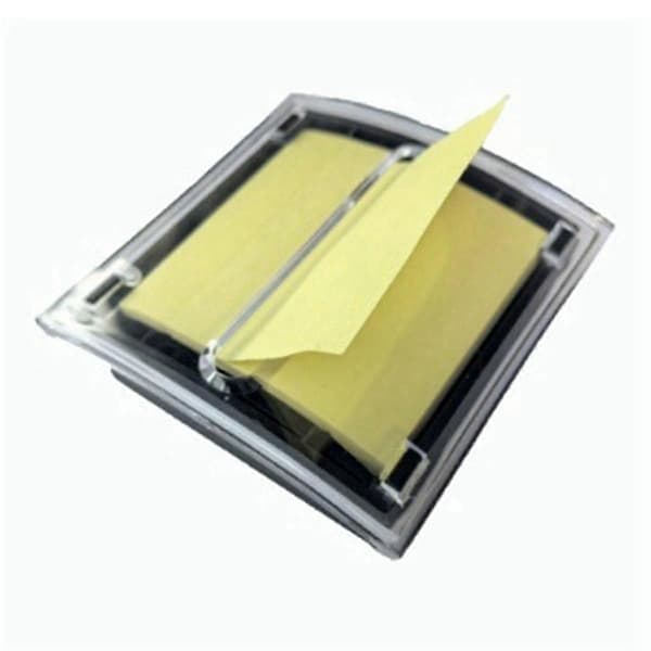-Up Notes Dispenser Svart Base Klar Topp Sticky Notes Holder for 3x3 Tommers Sticky Notes Skole Kontor Hjem Tilbehør