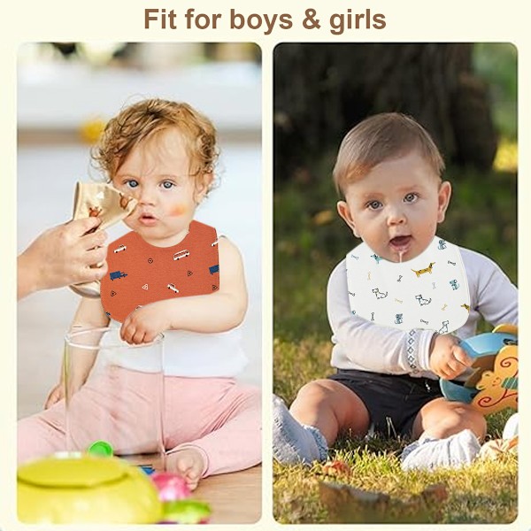 2 st Bebisdregglisar, Bomullsbebisdregglisar, Dreglisar för nyfödda och tänder Style 1