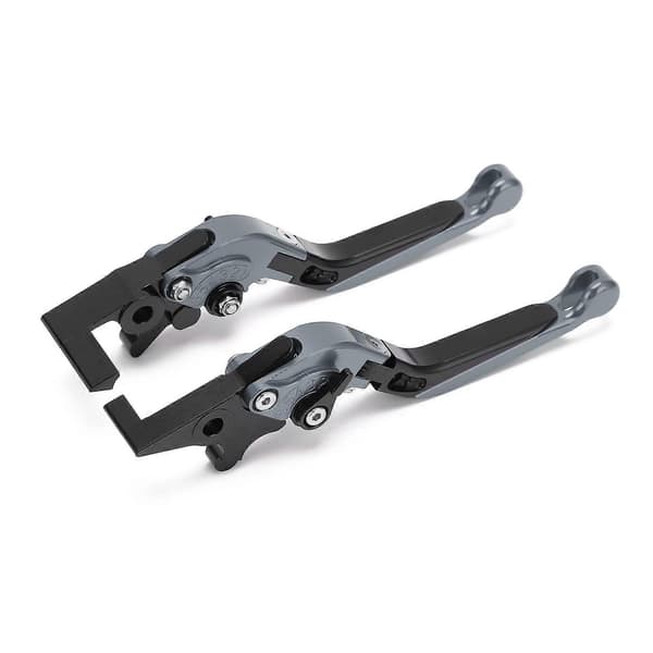 2 stk. motorcykelbremsekoblingsgreb justerbar CNC aluminiumslegering erstatning for ADV150 2019-2021 Grå