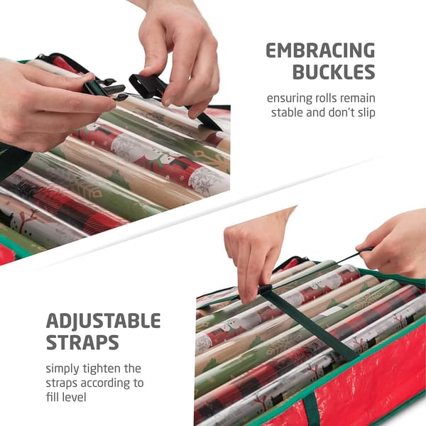 Förvaringsväska i polyeten för presentpapper, med innerfickor, Sto