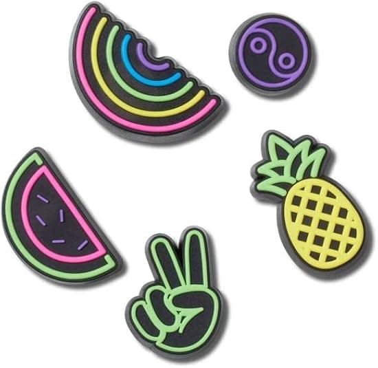Unisex LED Sjov 5-pak Sko Charms, One Size