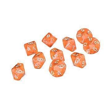 Set med 60 akryl 10-sidiga D10 tärningar tärningsspel för brädspel()