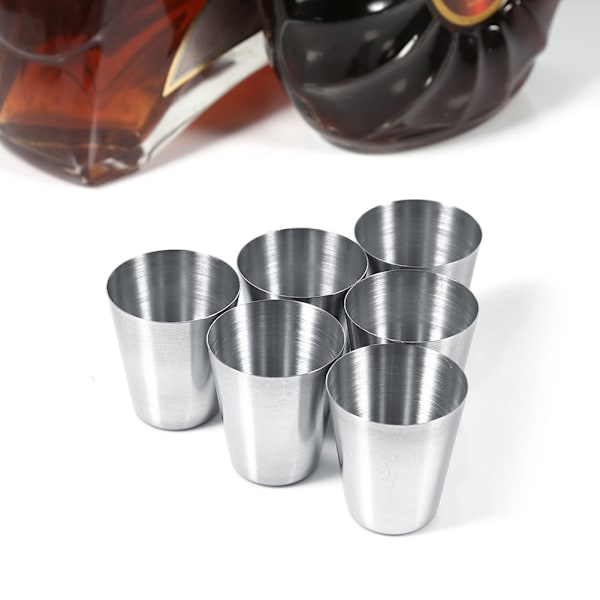 Bärbar rostfritt stål te kaffekopp 30ml ölmugg + väska