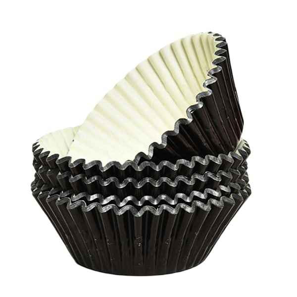 200 st Guld Folie Muffin Formar Standard Bakformar Muffin Pappersformar Black
