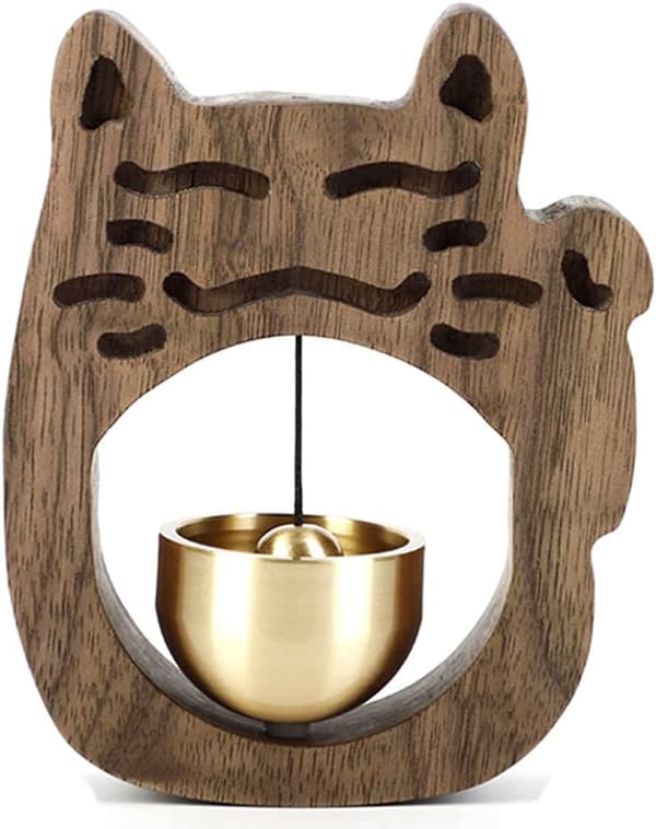 Kattklocka Dörrklocka Ornament Dekoration Dörrklocka Vindspel Kylskåp