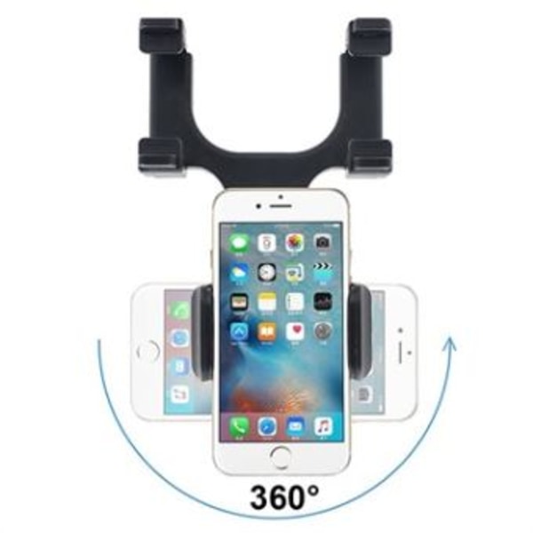 Universell 360 roterande bilbackspegelhållare - Svart