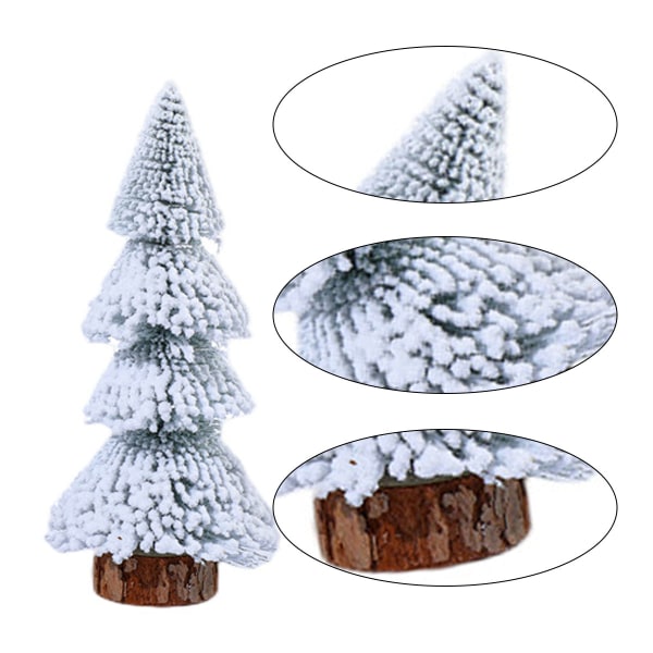 1 Flocked Cedar Tree with Lights Desktop Christmas Tree
