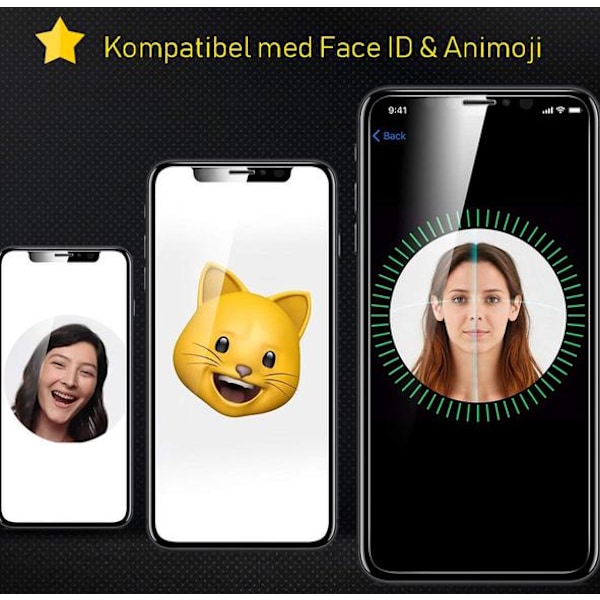 2 Pack Skärmskydd iPhone XS / X --Hög kvalitet!