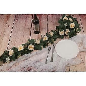 2 stk. Hvid og Simuleret Rose Ranke