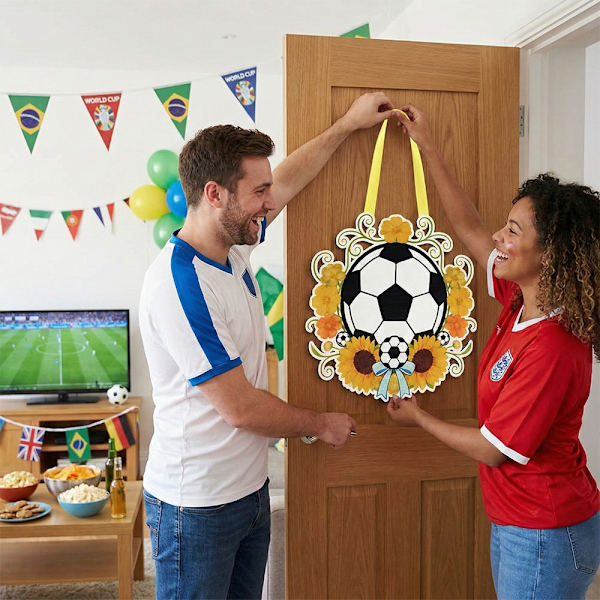 Fotbollstema dekorativa prydnader