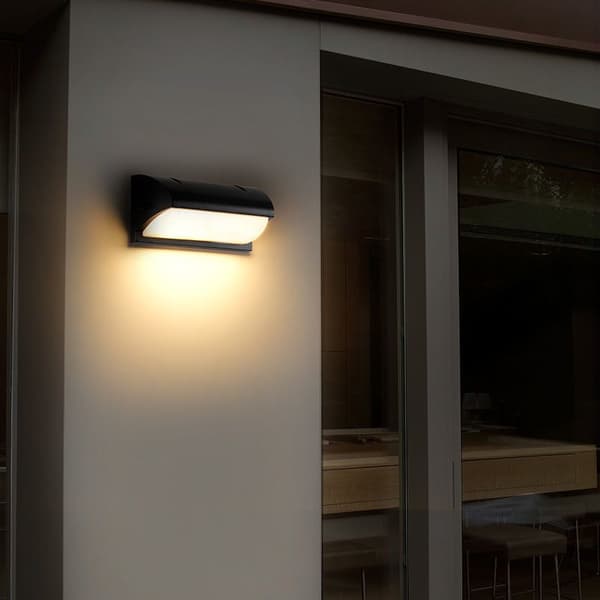 18W Utomhusvägglampa med Rörelsesensor, 3000K Varmvit, IP65