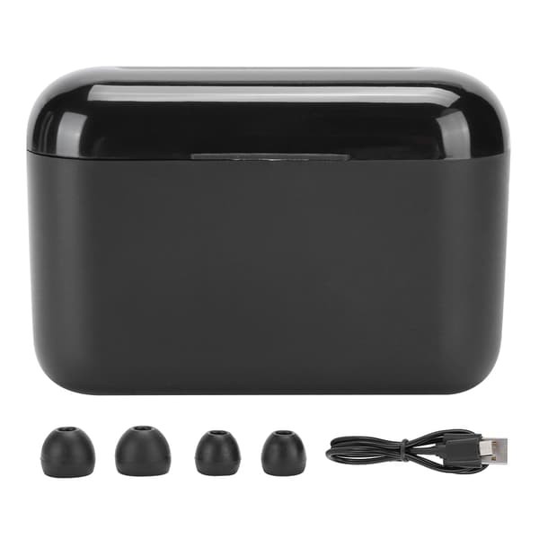 Q32 Digital Display Compartment TWS Bluetooth5.0 Headset Sports In-ear Earphone Headphoneblack
