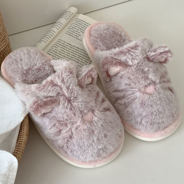 Hjemmesko til kvinder Fuzzy Søde Dyr Memory Foam Indendørs Hjemmesko Påske Thanksgiving Jule Hjemmesko