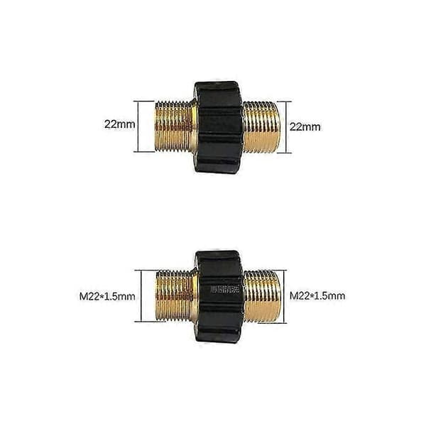 Slangsnabbkoppling, M22 X 1.5 Dubbel Hane Högtryckstvättadapter Kompatibel Med Karcher