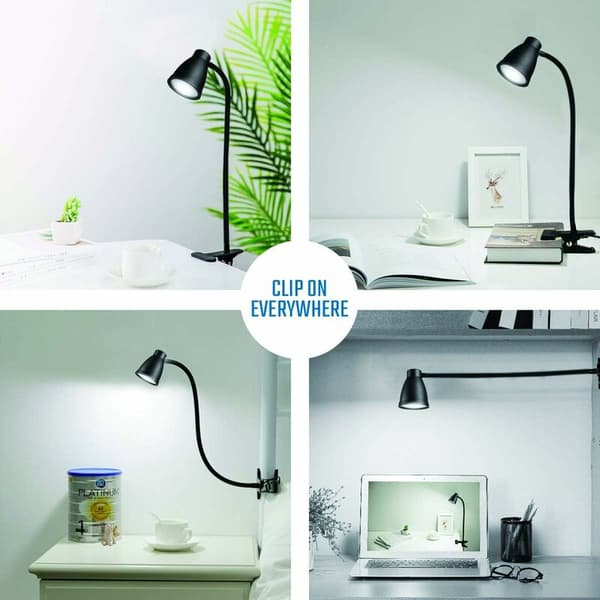 LED Clip Lampe, Klemmeskrivebordslampe, Sengelamper og Bordlamper, Ch