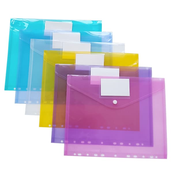 A4 Dokumentmappe - Transparent Lomme A4 Dokumenter Mapper Fold