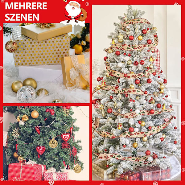 100 Boule de Noel Dore Plastique Boules de Noel Arbre de Noël