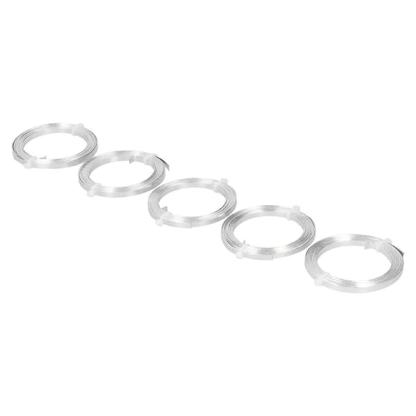 5 stk. aluminiumstråd til perler, smykker, tråd, rulle, øreringe, armbånd, håndlavede fund