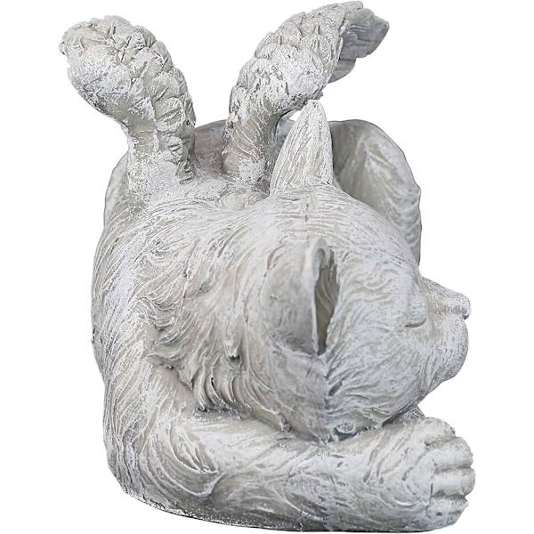 Mindekat Kæledyrsengel Æresstatue Gravsten, 12 cm, polyresin