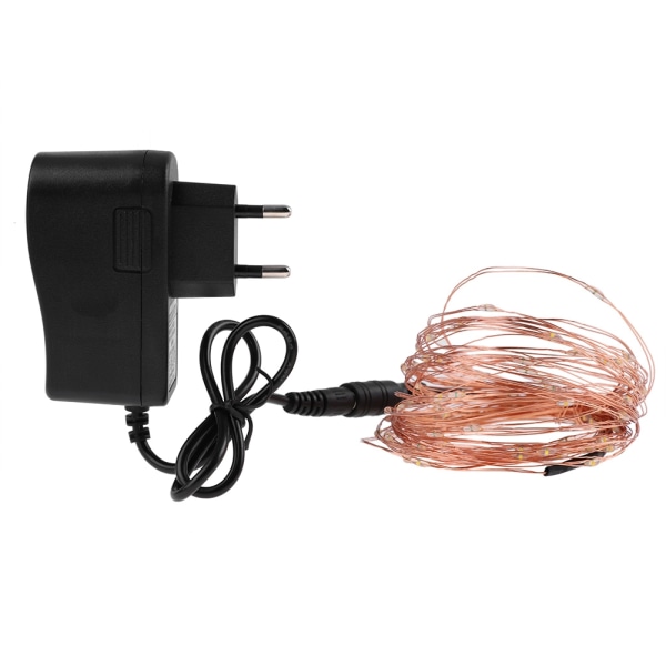 10M Koppartråd 100 LED Stjärnformad Ljusslinga Dekorativ 100V-240V EU-kontakt (Färgförändrande)