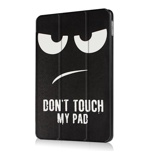 iPad 9.7" (2017) Slim fit tri-fold fodral - Do Not Touch My Pad Svart