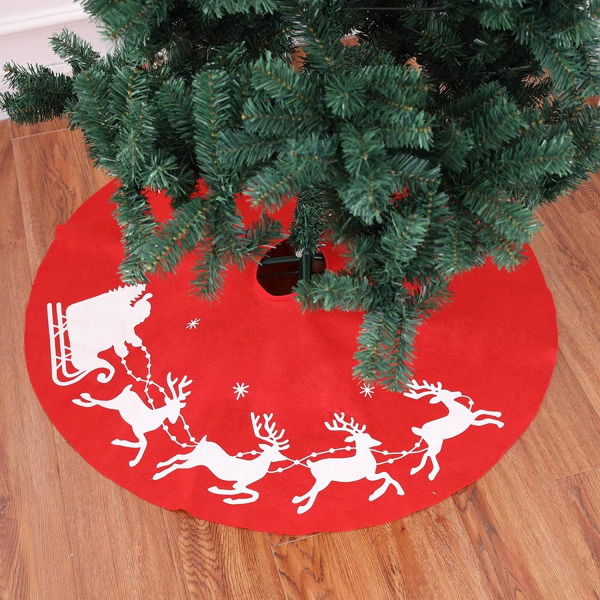 Tapis Cache Pied de Sapin de Noël Jupe Sapin en Non Tissé