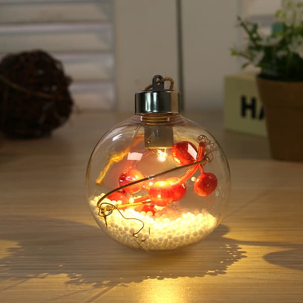 Jule LED Transparent Julekugle Juletræsvedhæng Glødende style 1