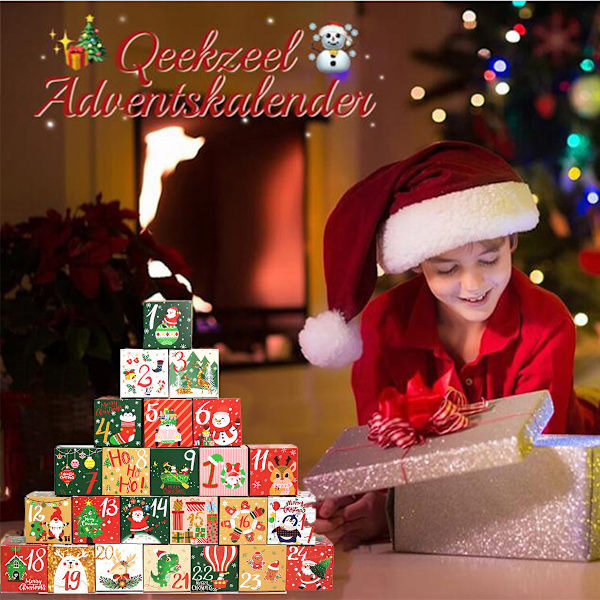 24pcs Christmas Advent Calendar Boxes Countdown to Christmas