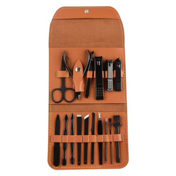 Nagelklippare Set High Precision Orange Folding Bag 16-Delar Set