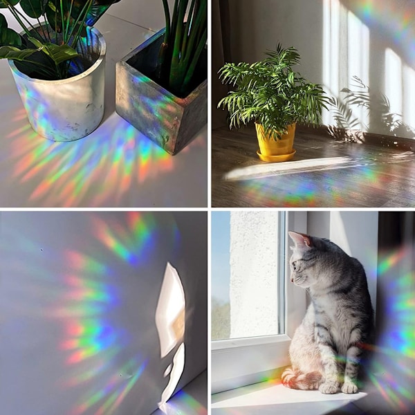 Solfångare bländande färg fönsterdekal prisma vardagsrum heminredning glasdekal elektrostatisk fönsterdekal Style 1