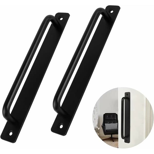 Dörrhandtag 2 st Svart Aluminium Dörrhandtag Tung Glidande D
