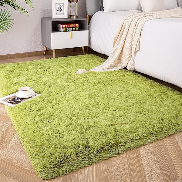 En fin natt Shaggy Fluffy Faux Fur Area Rug, Mjuk, Lyxig