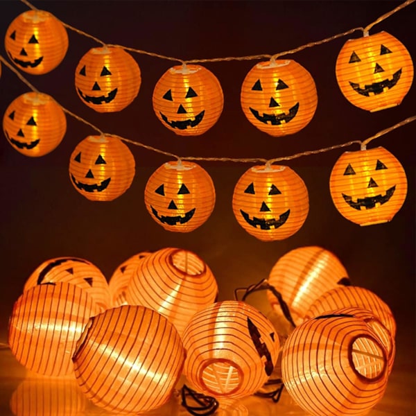 Pumpalykta-Strängljus, Batteridrivna Halloween-Dekorationer för Hösten G G G G