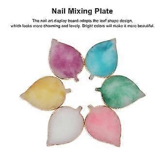 6 stk. Multifunktionel Neglekunst Display Plade Bladform Neglekunst Maleri Board Manicure Værktøjer