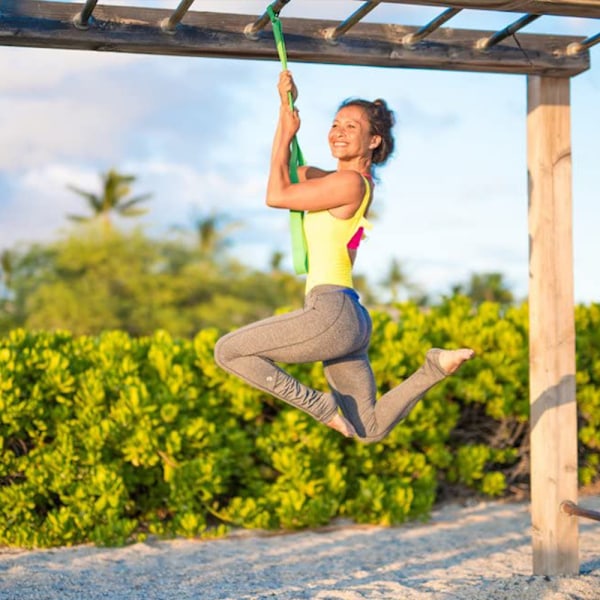 Loops Yogaremmar för stretching, icke-elastisk stretchrem för