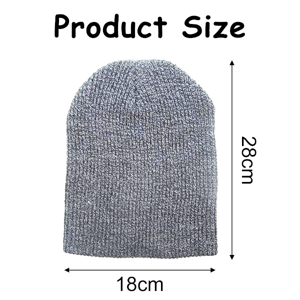 Randig Pullover-mössa för höst och vinter, herr- och dammössa i varm ull för höst och vinter, stickad utomhusmössa