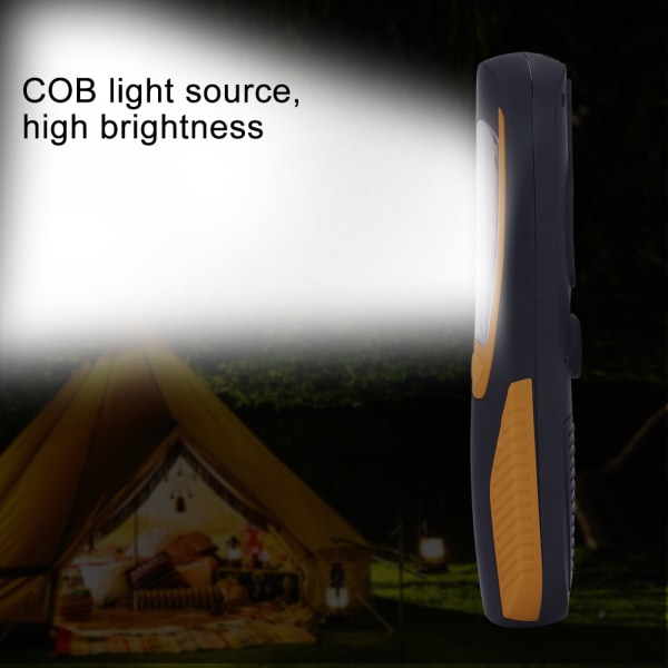 COB LED-arbetslampa för bilinspektion, nödficklampa, magnetisk