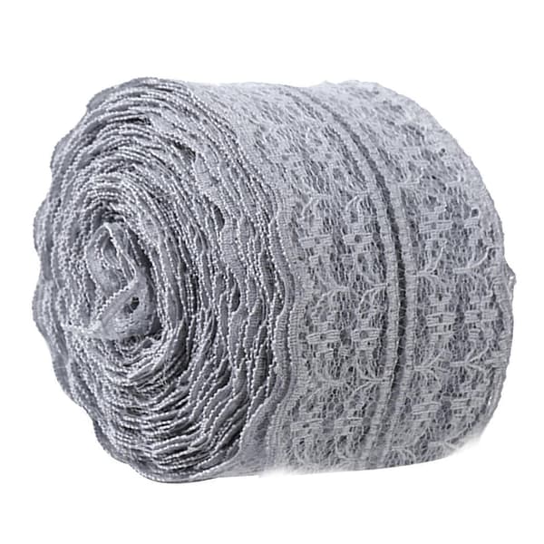 10m/rull 4,5 cm bred blonderibbon DIY dekorativt blondeverk til bryllup bursdag jul (grå)