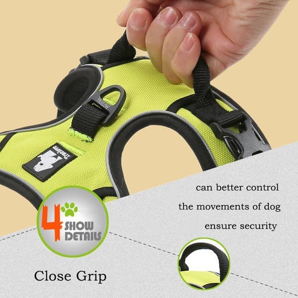 No-Pull Adventure Hundesele 3M Reflekterende Polstret Blød Kraftig