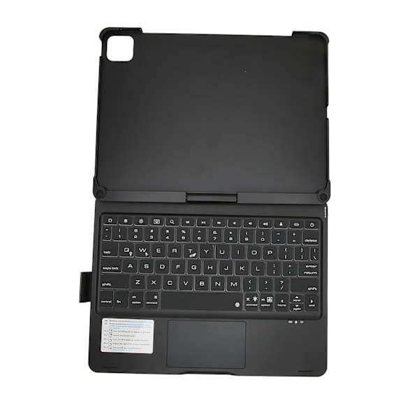 Fodral för OS X Tablet 11 tum, 360 graders roterbart bakgrundsbelyst läge, robust plast, för OS X Tablet Air-fodral med tangentbord