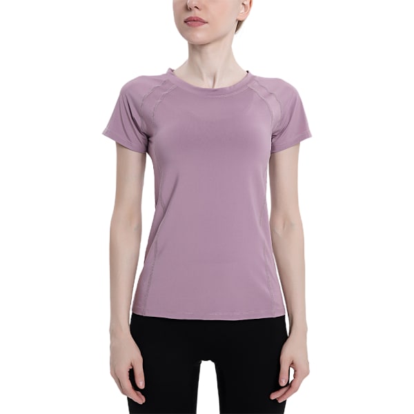 Kortärmad träningströja för kvinnor Yoga T-shirt Athletic Tee Top