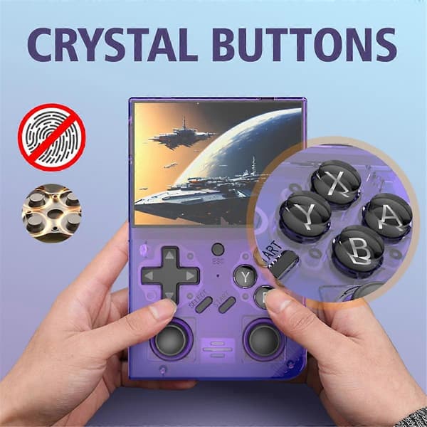 R35Plus Retro Videospillkonsoll 128G 20 000+ Spill 3,5-tommers IPS-skjerm Håndholdt Spillkonsoll Linux-system for PSP PS1 A