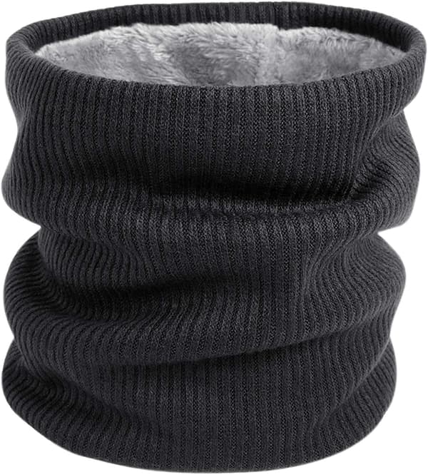 Tubhalsduk Dam Vinter Stickad Varm Halsduk Cirkel Fleece Foder Hals