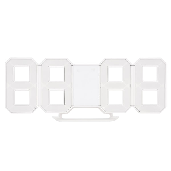 Multifunktionell stor 3D LED digital väggklocka larm snooze