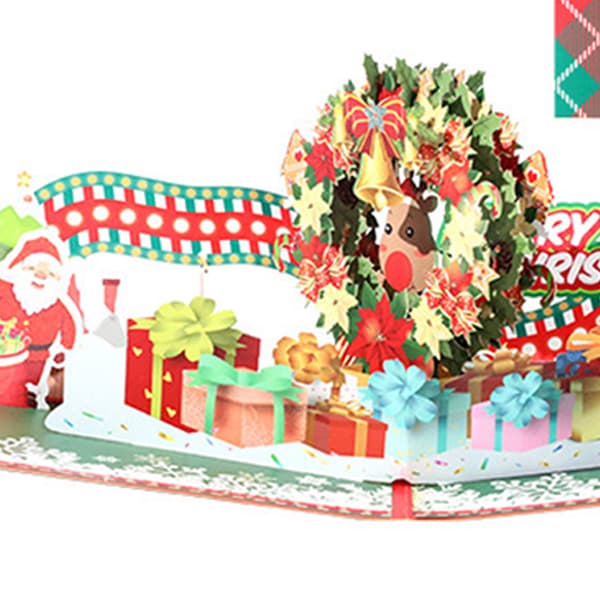 Julehilsen Pop Up Kort, Julekort, Børne Julekort, 3D Julekort, Vinterkort Style 6