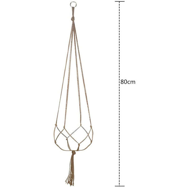 6 st Macrame Hängande Rep för Inomhus- och Utomhusväxter