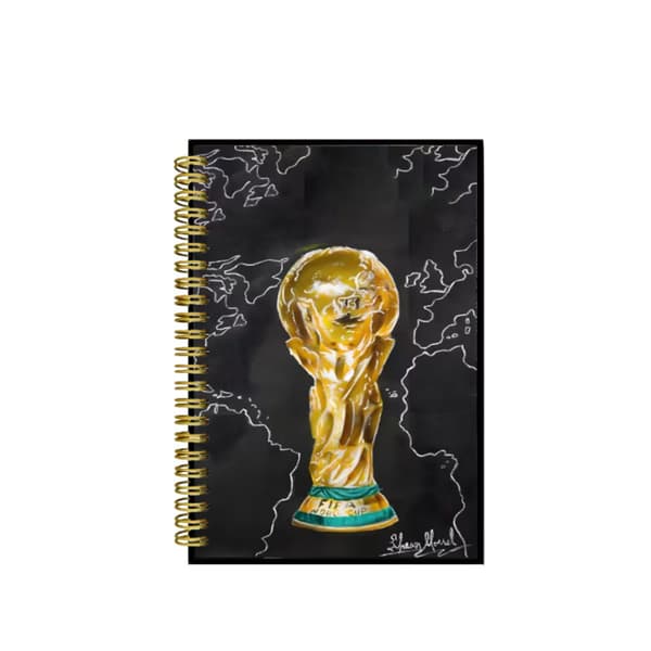 2026 USA-Canada-Mexico VM Mindebog: Samsung VM Trofæ Fodboldmønstret Linjeret Notesbog