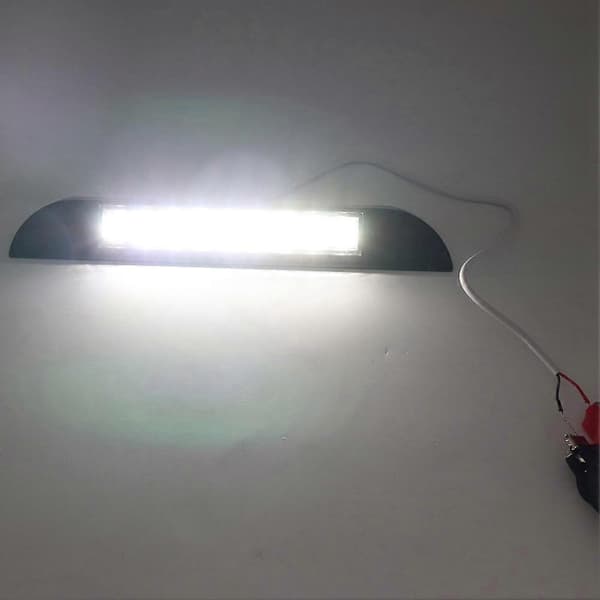 9 LED Markiselys 12V 24V Vandtæt 256mm Udvendig Campingvogn Strip Lampe Sort