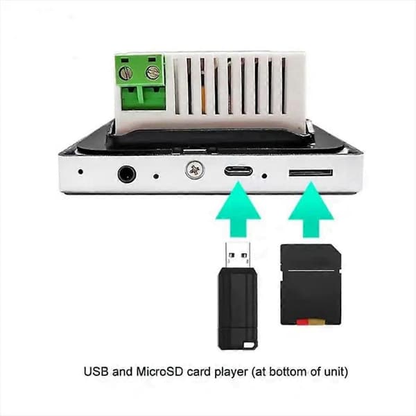 4 tommer Android 10 Eshare WiFi Bluetooth Touch Hjemmebiograf Digital Stereo Audio Musik Vægforstærker Hvid