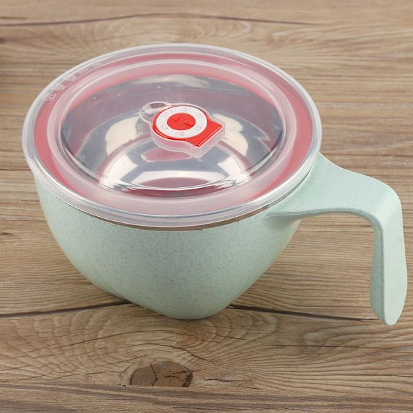 Rostfri nudelsoppa skål med lock hem mat frukt